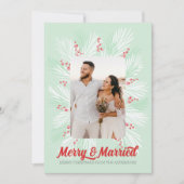 Carte de Noël au milieu du siècle joyeux et mariée (Devant)