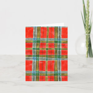 Carte de Noël au motif tartan MAC BAIN