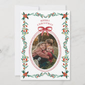 Carte de Noël au ruban vert (Devant)