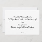 Carte de Noël au sapin vert enneigé en hiver (Dos)