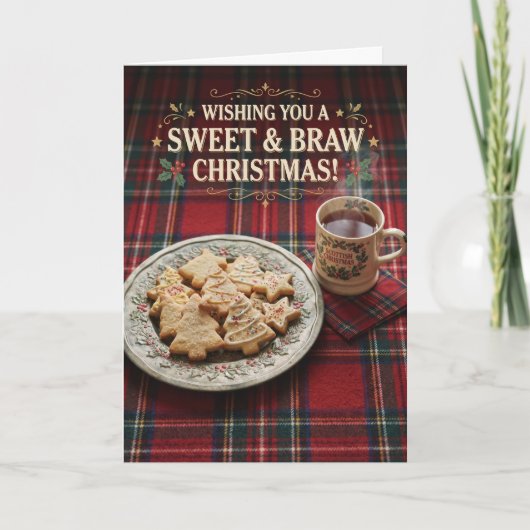 Carte de Noël au shortbread Sweet Braw (Devant)