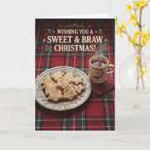 Carte de Noël au shortbread Sweet Braw (Fleur jaune)