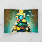 Carte de Noël au style de Klimt au rendu riche et  (Intérieur)