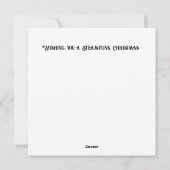 Carte de Noël au traîneau de castor Steampunk (Dos)