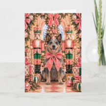 Carte de Noël Australian Cattle Dog Casse-Noisette