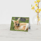 Carte de Noël australienne ; kangourou (Fleur jaune)