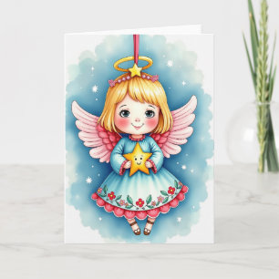 Carte de Noël aux anges