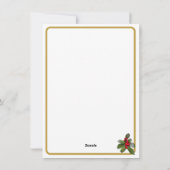 Carte de Noël aux anges dorés avec photo (Dos)