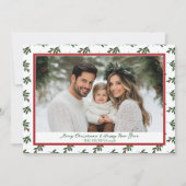 Carte de Noël aux baies rouges et vertes (Devant)