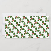 Carte de Noël aux baies vertes et rouges (Dos)