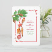 Carte de Noël aux coquillages (Debout devant)