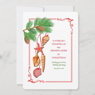 Carte de Noël aux coquillages