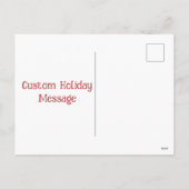 Carte de Noël aux fleurs roses, Carte de vacances  (Dos)