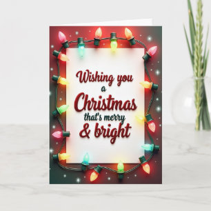 Carte de Noël aux lumières scintillantes