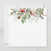 Carte de Noël aux oiseaux de Berry rouge hiver (Dos)