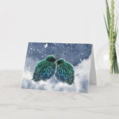 Carte de Noël aux oiseaux d'hiver (Devant)