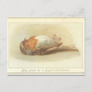 Carte de Noël aux oiseaux morts