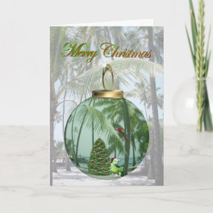 Carte de Noël aux oiseaux tropicaux