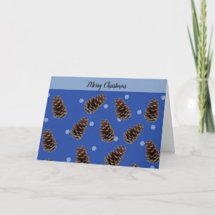Carte de Noël aux pommes de pin naturelles