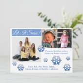 Carte de Noël avec 3 photos "Let It Snow!", (Debout devant)