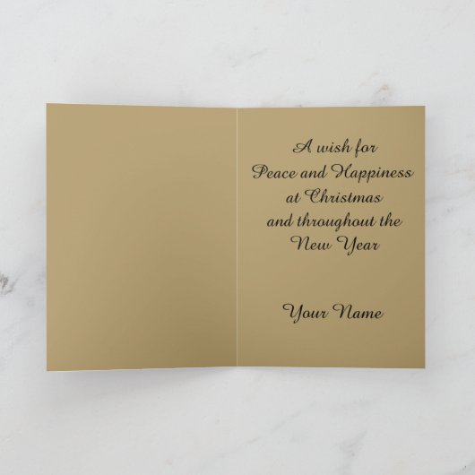 Carte de Noël avec angles observant Baby Jesus (Intérieur)