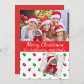 Carte de Noël avec animal de compagnie avec Emprei (Devant / Derrière)