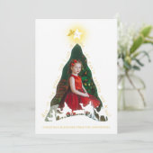 Carte de Noël avec arbre de la Nativité (Debout devant)
