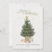 Carte de Noël avec arbre de Noël vert rustique (Devant)