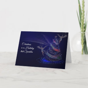 Carte de Noël avec Arbre d'Étincelle