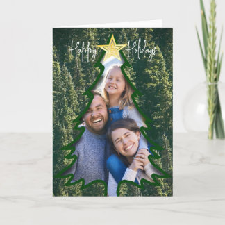 Carte de Noël avec arbre personnalisé - Photo