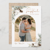 Carte de Noël avec Arc Photo Spruce & Pine Cones (Devant / Derrière)