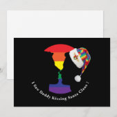 Carte de Noël avec bisou gay (Devant / Derrière)