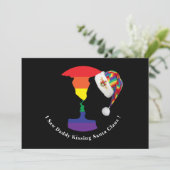 Carte de Noël avec bisou gay (Debout devant)