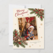 Carte de Noël avec branches de pin (Devant)