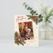 Carte de Noël avec branches de pin (Debout devant)