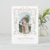 Carte de Noël avec cadre en ruban (Debout devant)