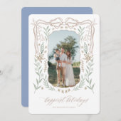 Carte de Noël avec cadre en ruban (Devant / Derrière)