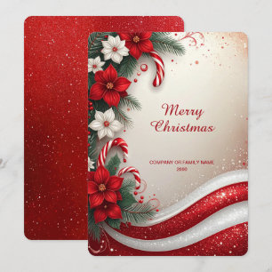 Carte de Noël avec Canne à Sucre Fleurie