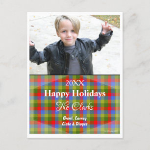 Carte de Noël avec carte postale Tartan - HAMbWG