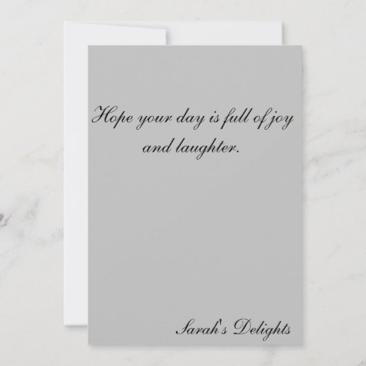 Carte de Noël avec chat. (Dos)