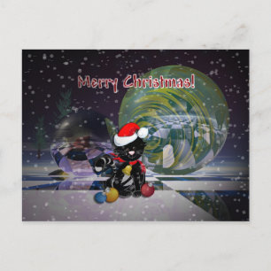 Carte de Noël avec chat