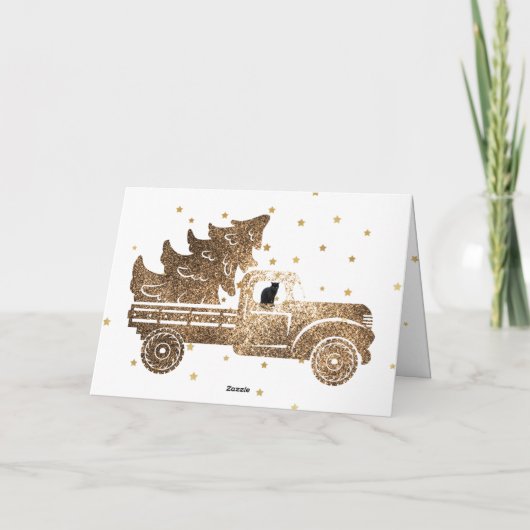 Carte de Noël avec chat noir (Dos)