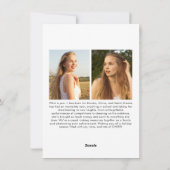 Carte de Noël avec cheerleaders pour les fêtes de (Dos)