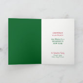 Carte de Noël avec chien Cavapoo et arbre de Noël (Intérieur)