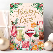 Carte de Noël avec Cocktail de Fête Joyeux Noël