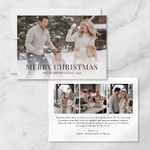 Carte de Noël avec collage de photos de famille mi