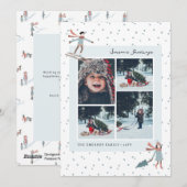 Carte de Noël avec collage de photos de Noël (Devant / Derrière)