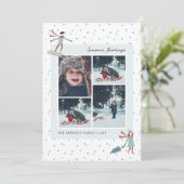 Carte de Noël avec collage de photos de Noël (Debout devant)