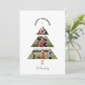 Carte de Noël avec collage de photos de sapin de N (Debout devant)