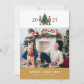 Carte de Noël avec collage photo doré (Devant)